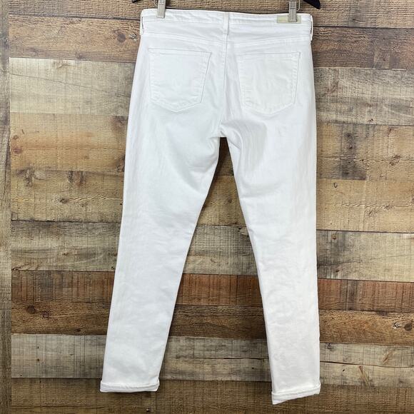 Adriano Goldschmied The Prima Mid Rise White Cigarette Leg Jeans Size 29 - Picture 5 of 11
